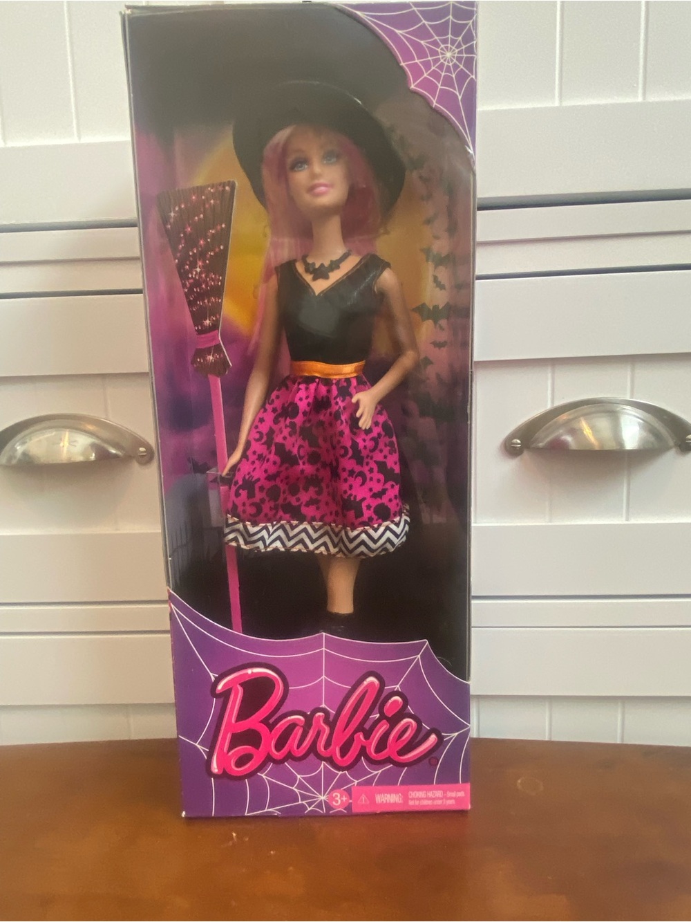 Vintage Halloween Barbie Pink & Black Witch Doll